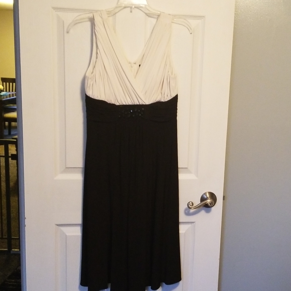 Ivory and black dress